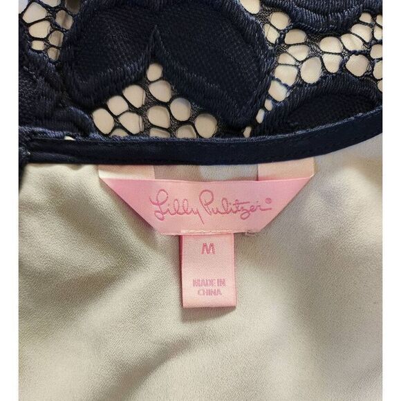Lilly Pulitzer Iona Lace Overlay Sleeveless Top Size Medium - Picture 6 of 7